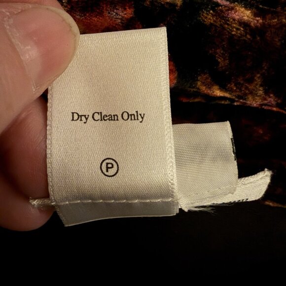 Coldwater Creek Womens Silk Dark Floral Velvet Button Up Top Size 2X Artsy Event - Picture 6 of 6